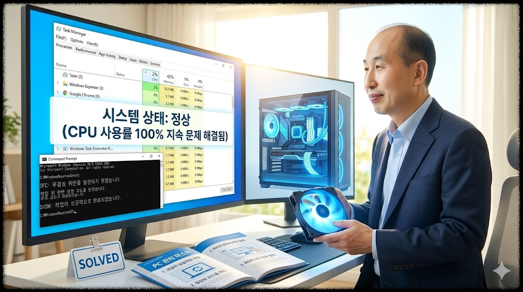 CPU 사용률 100% 지속될 때 해결 방법 정리
