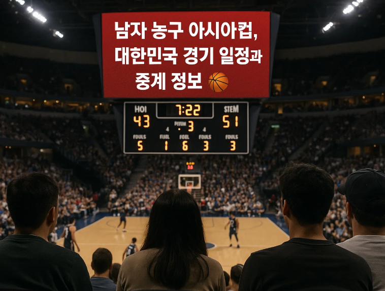 농구 아시아컵, 대한민국 경기 일정과 중계 정보