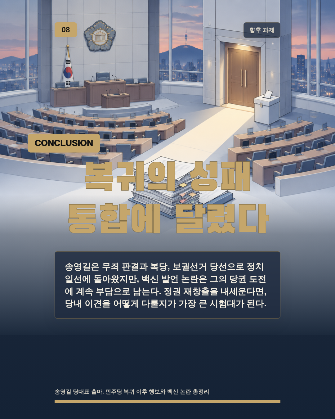 복귀의 성패 통합에 달렸다