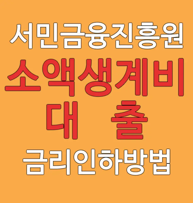 소액생계비대출
