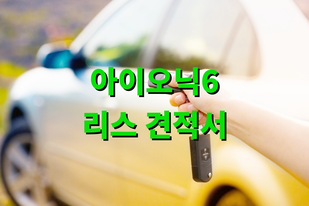 아이오닉6 리스 견적서