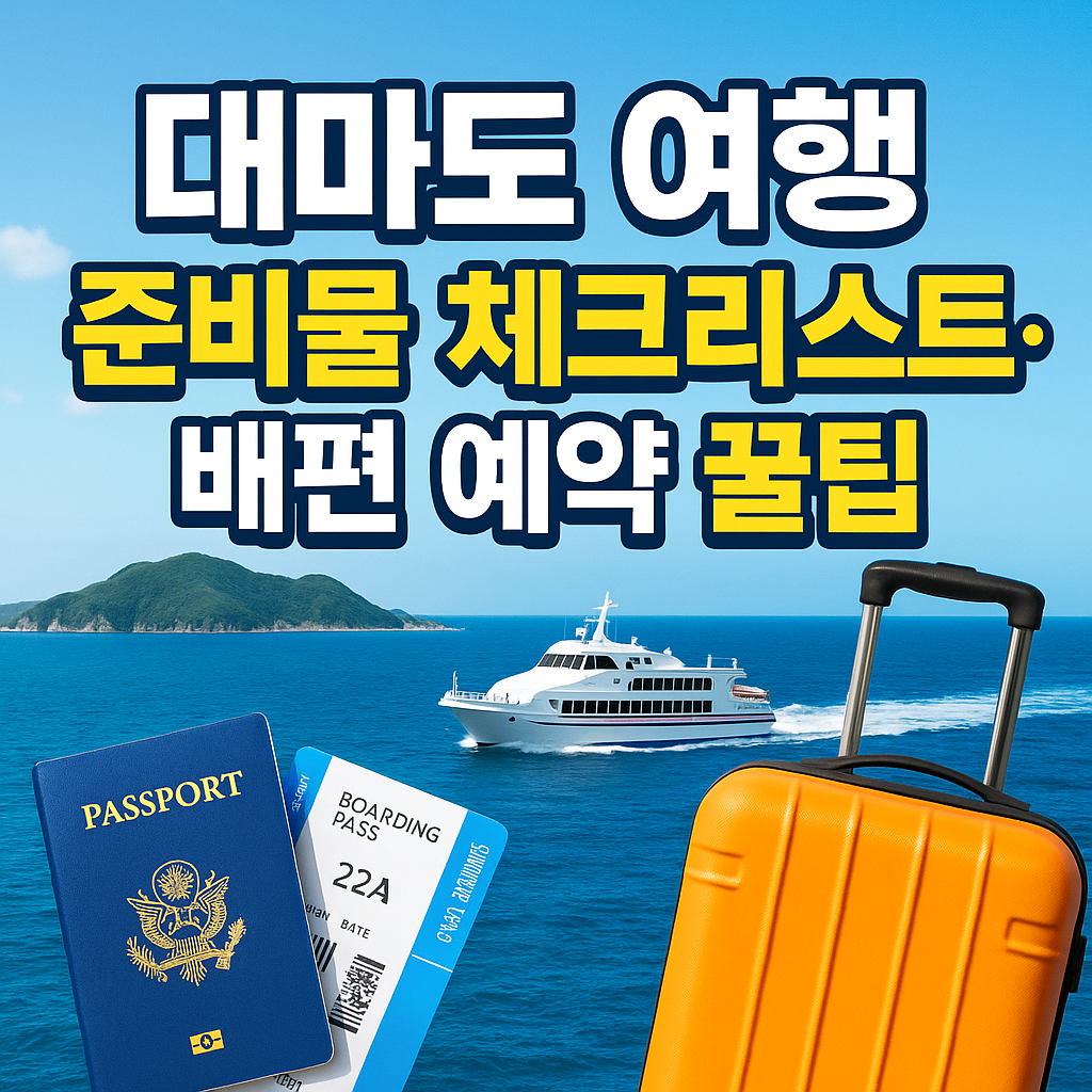 대마도 초간단 배편 예약하기