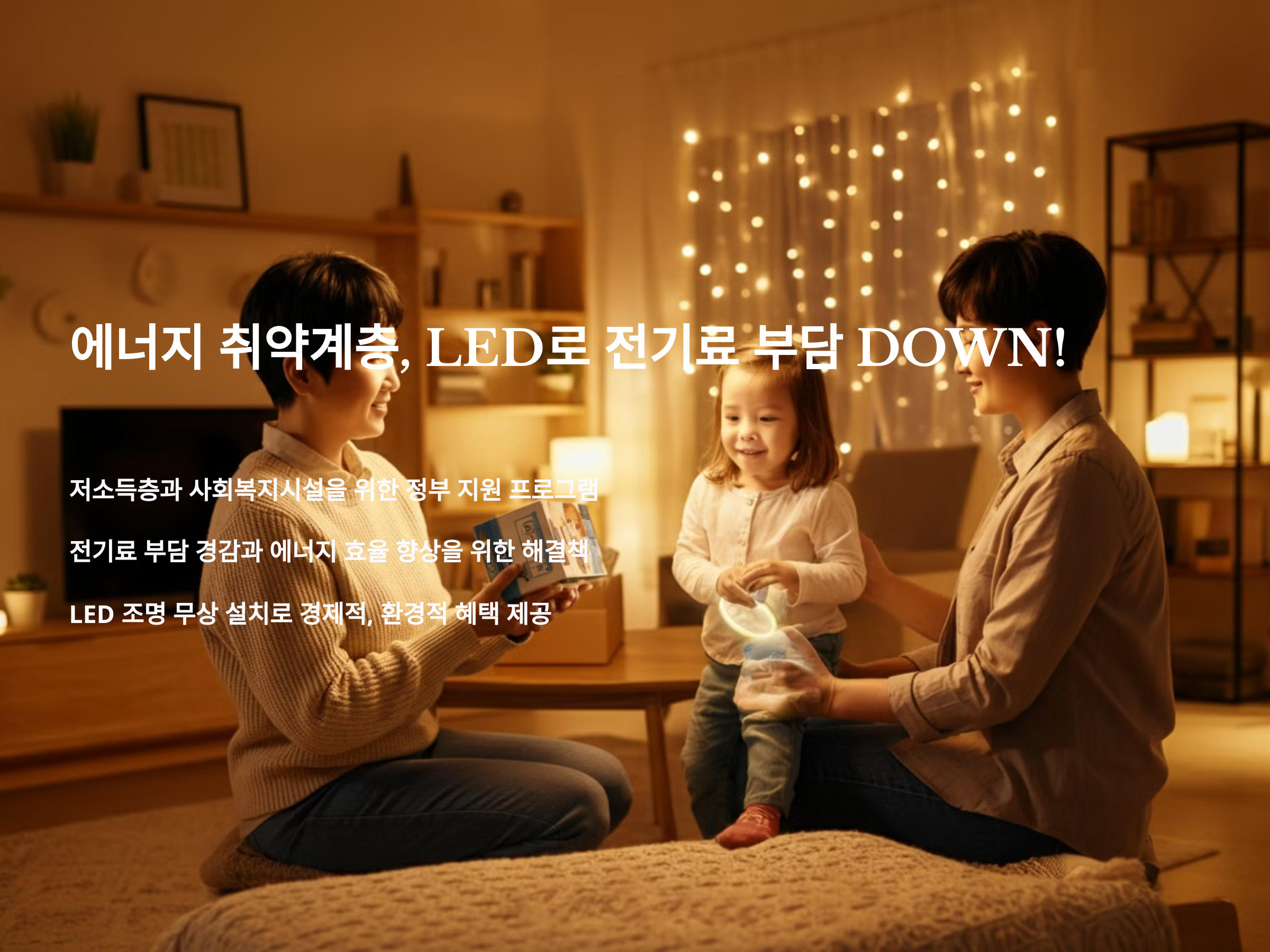 에너지 취약계층, LED로 전기료 부담 DOWN!