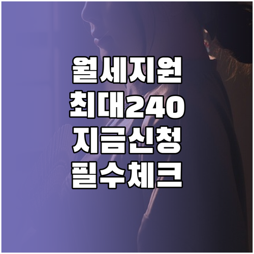 청년 월세 지원 2차 지원금 신청 자..