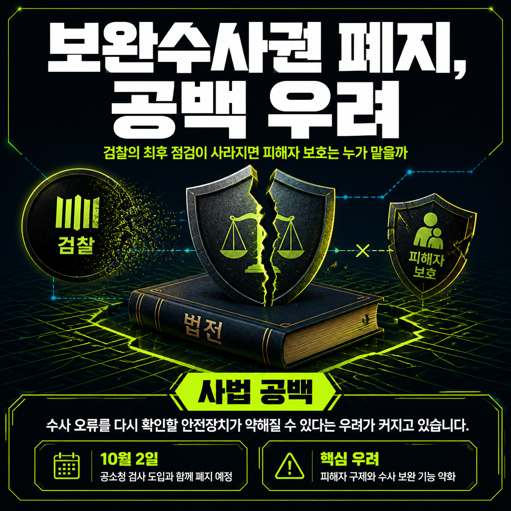 보완수사권 폐지, 공백 우려