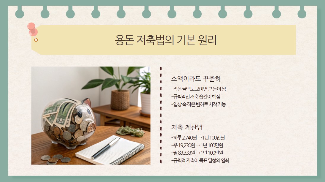 용돈 저축법의 기본 원리