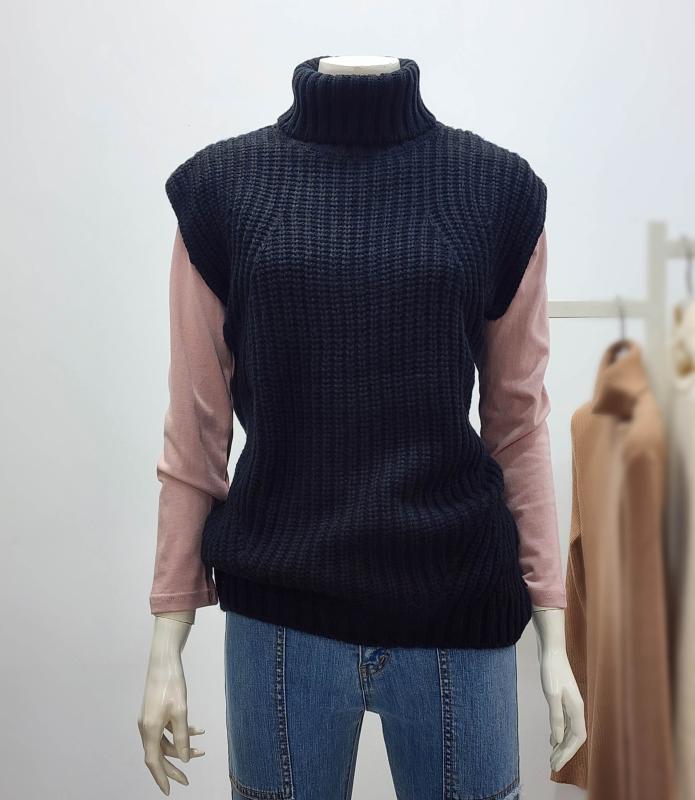 나이스어스 나이스 골지 목폴라 니트 조끼 DMP2448A