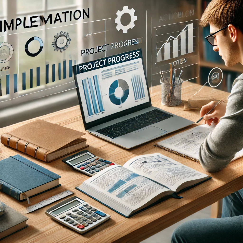 좋은 학교생활기록부를 만들기 위해 노력하는 학생의 모습 이미지