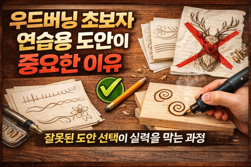 우드버닝 초보자 연습용 도안이 중요한 이유