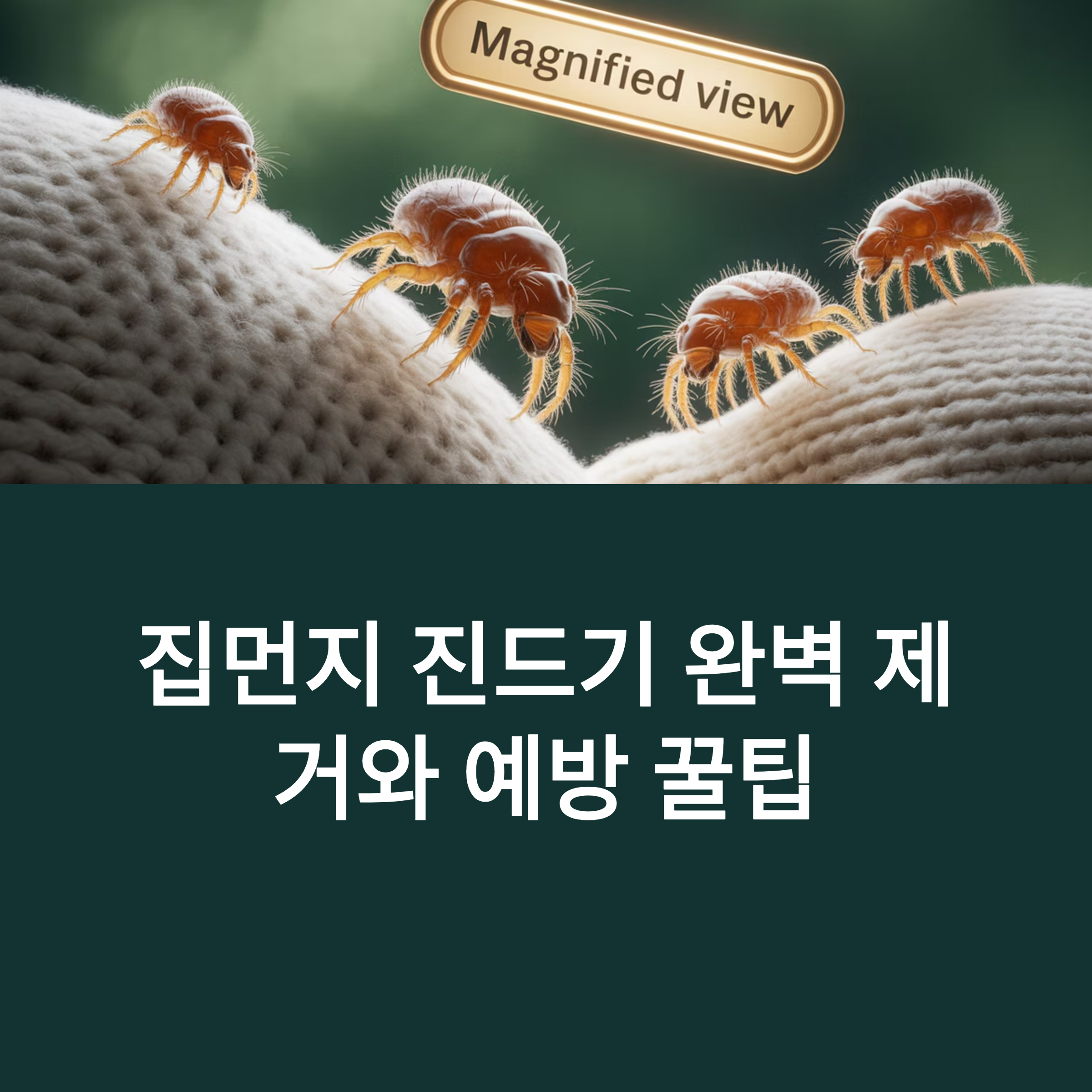 집먼지 진드기 완벽 제거와 예방 꿀팁