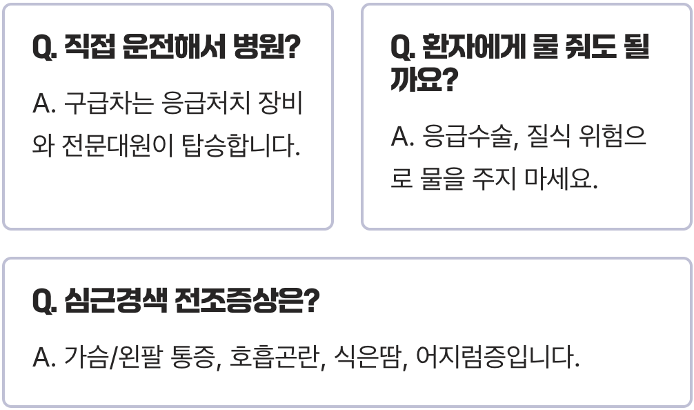 심근경색 전조증상 나타났을 때, 119 오기 전까지 반드시 해야 할 응급처치법