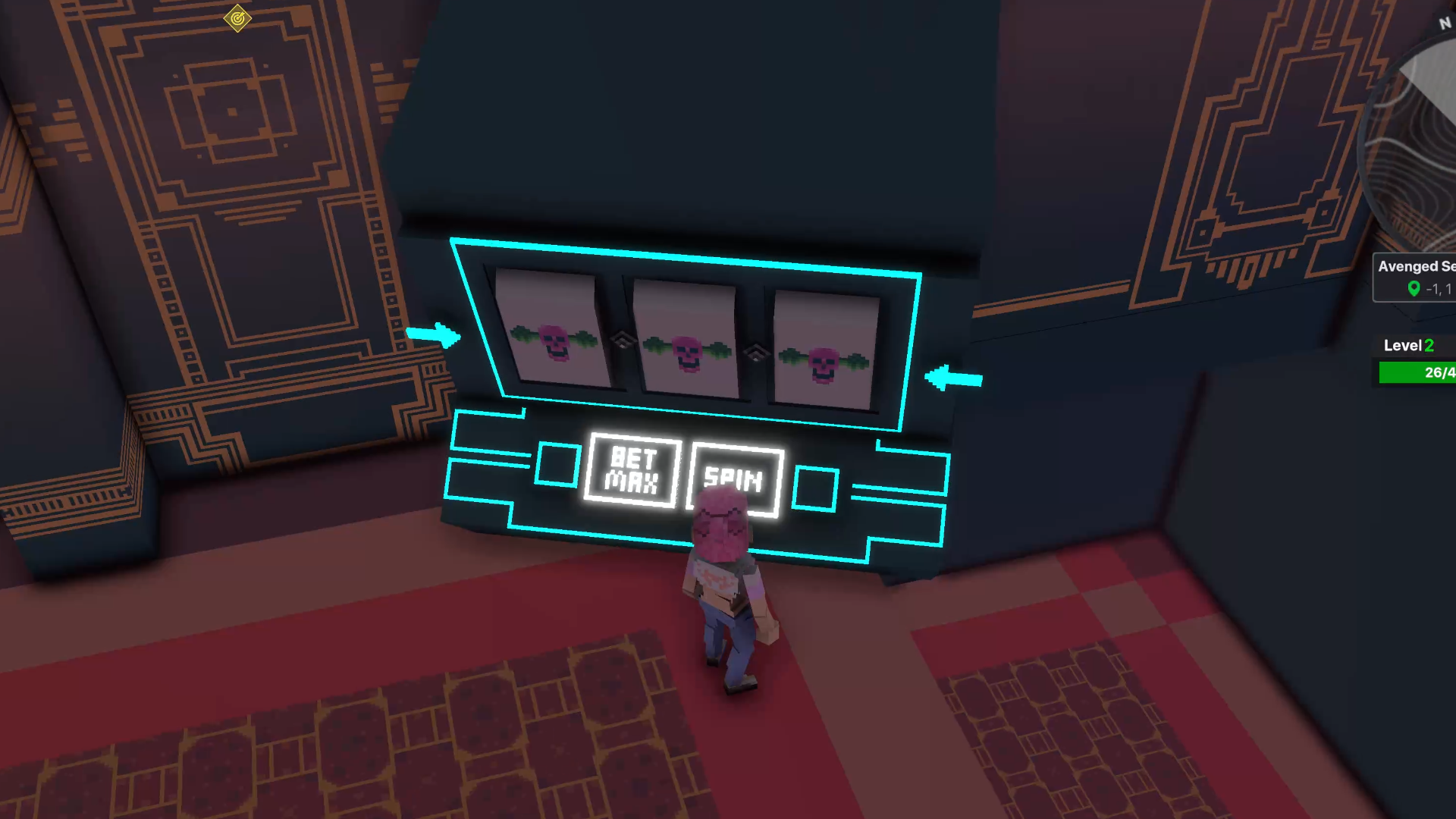 룰렛에서 세 개의 모양이 모두 맞추어졌다.