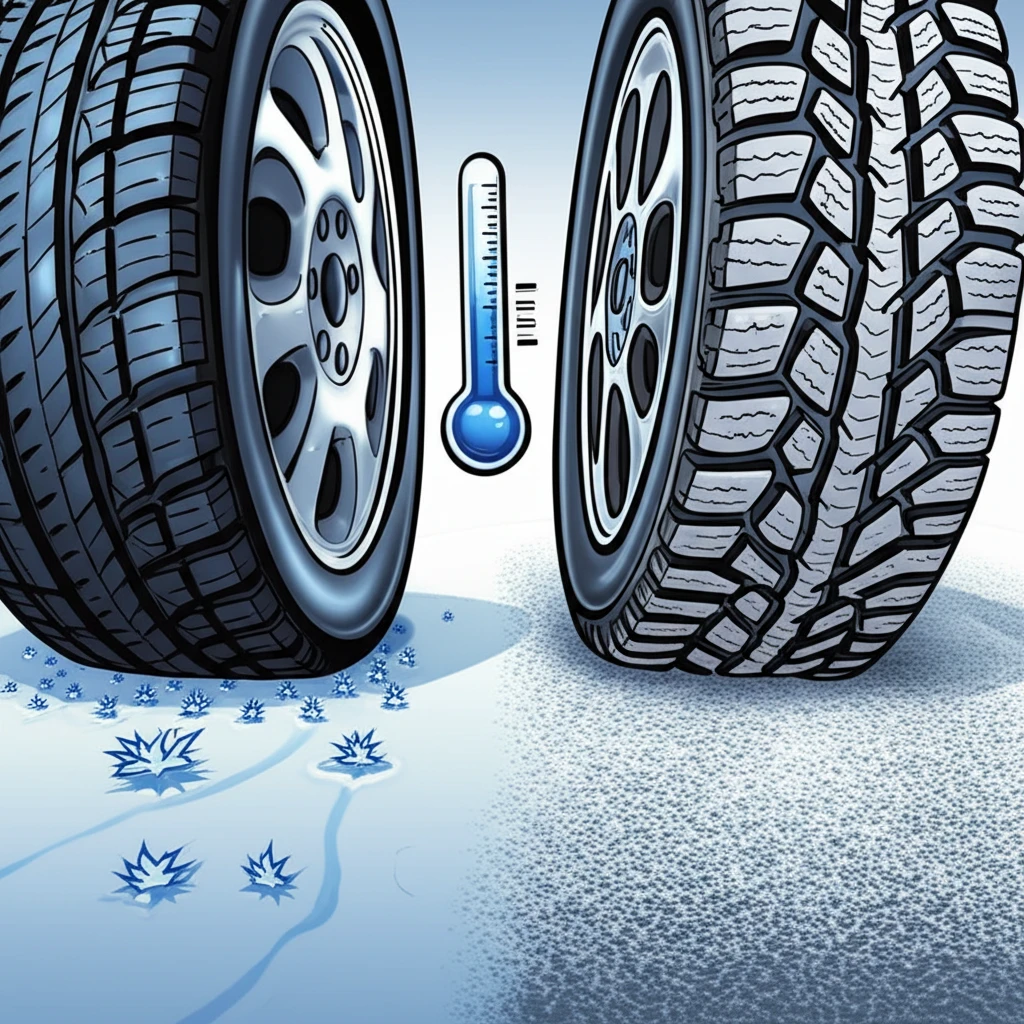 노면 7도 이하 윈터타이어 미장착 시..