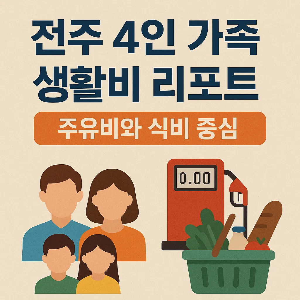 전주 4인 가족 생활비 브리핑: 주유비와 식비 중심 분석