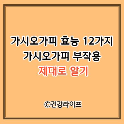 가시오가피 효능 12가지&#44; 가시오가피 부작용