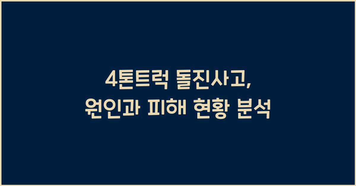 4톤트럭 돌진사고