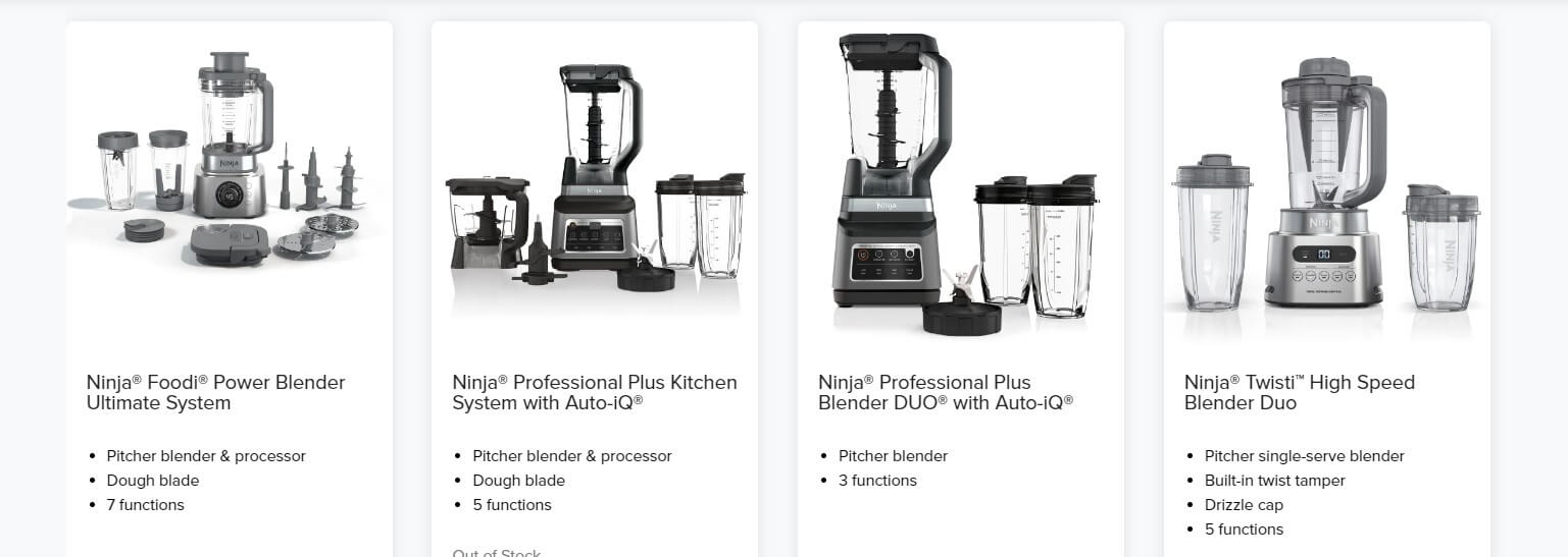 다양한 라인업의 닌자 블렌더