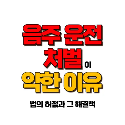 음주운전 처벌 약한 이유 썸네일