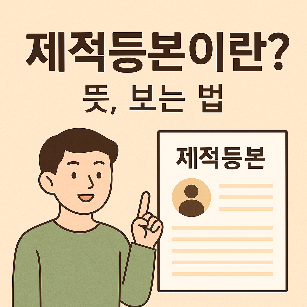 제적등본이란 발급 뜻 호주성명 보는 법 본적