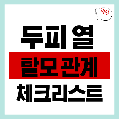 두피 열과 탈모의 관계