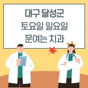 대구 달성군 토요일 일요일 치과 진료 병원 리스트