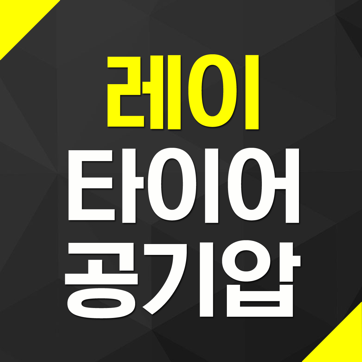 레이 타이어 공기압 부족 경고등과 셀프 주입 펌프