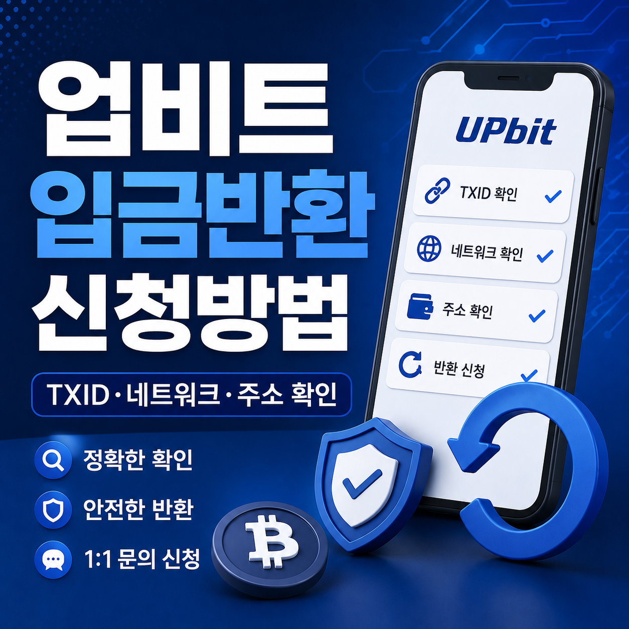 업비트 입금반환 신청방법