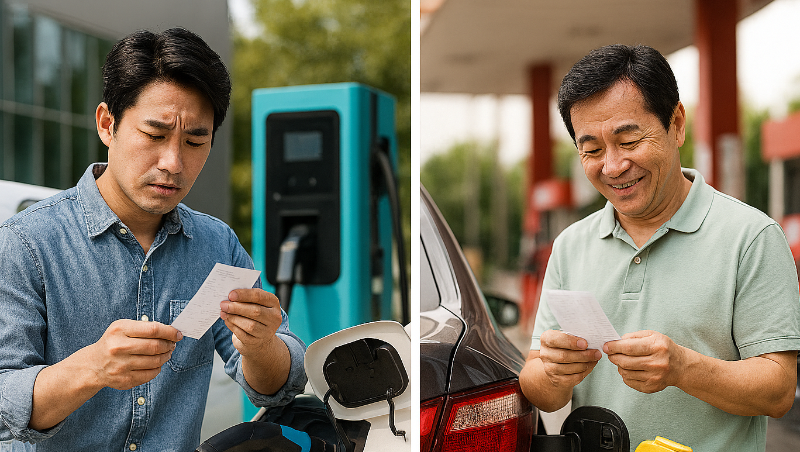휘발유vs전기차 더 저렴한 유지비