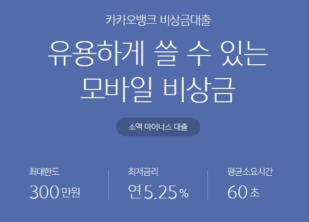 카카오뱅크 비상금대출