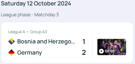 독일 프랑스 축구 UEFA 네이션스리그 3-4위전