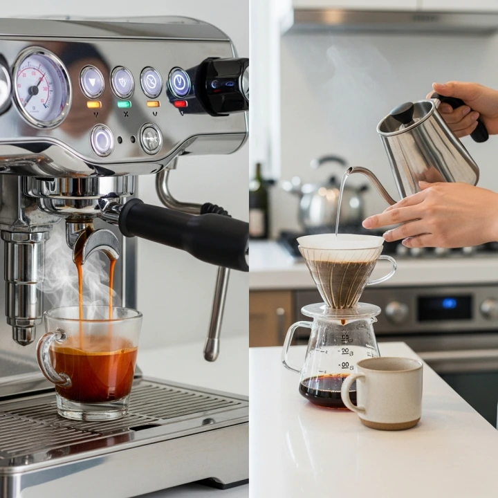 종이 필터를 사용하는 핸드드립 커피는 카페스톨을 걸러주어 에스프레소보다 상대적으로 콜레스테롤에 미치는 영향이 적습니다