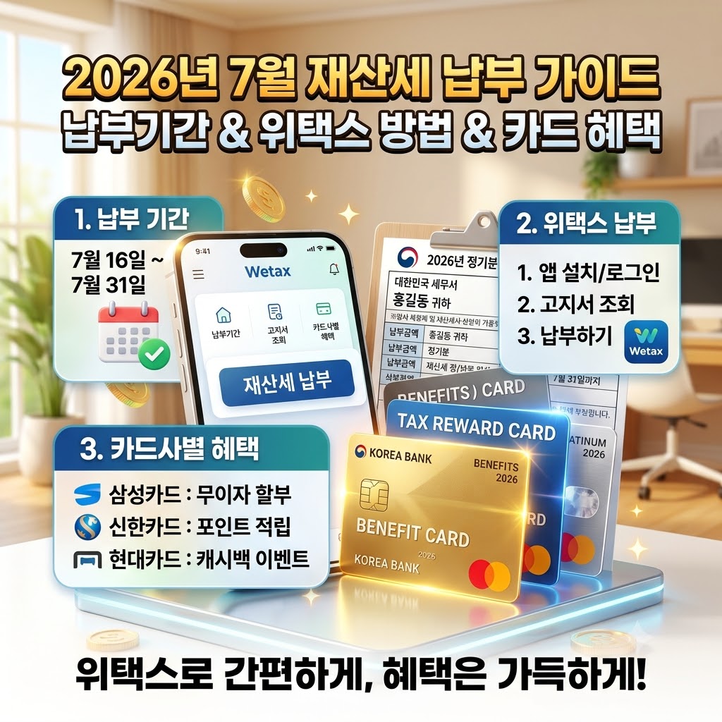 2026년 7월 재산세 납부 기간, 위택스 납부 방법