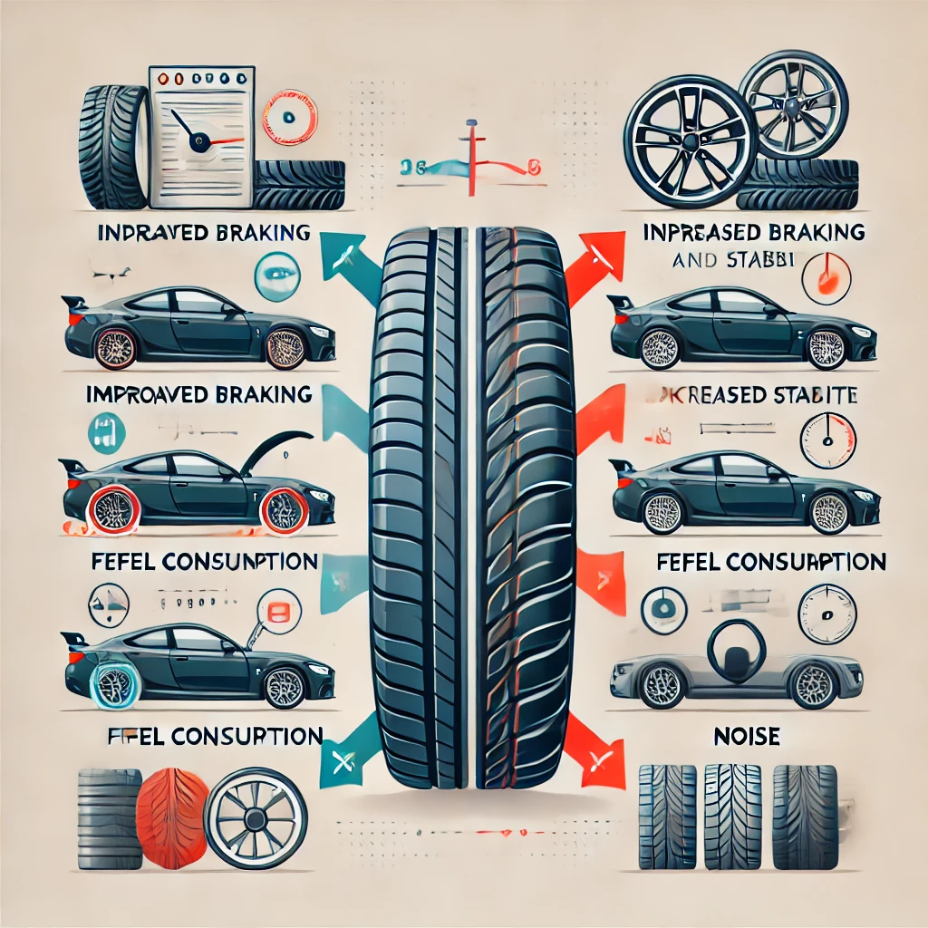 광폭 타이어의 장단점