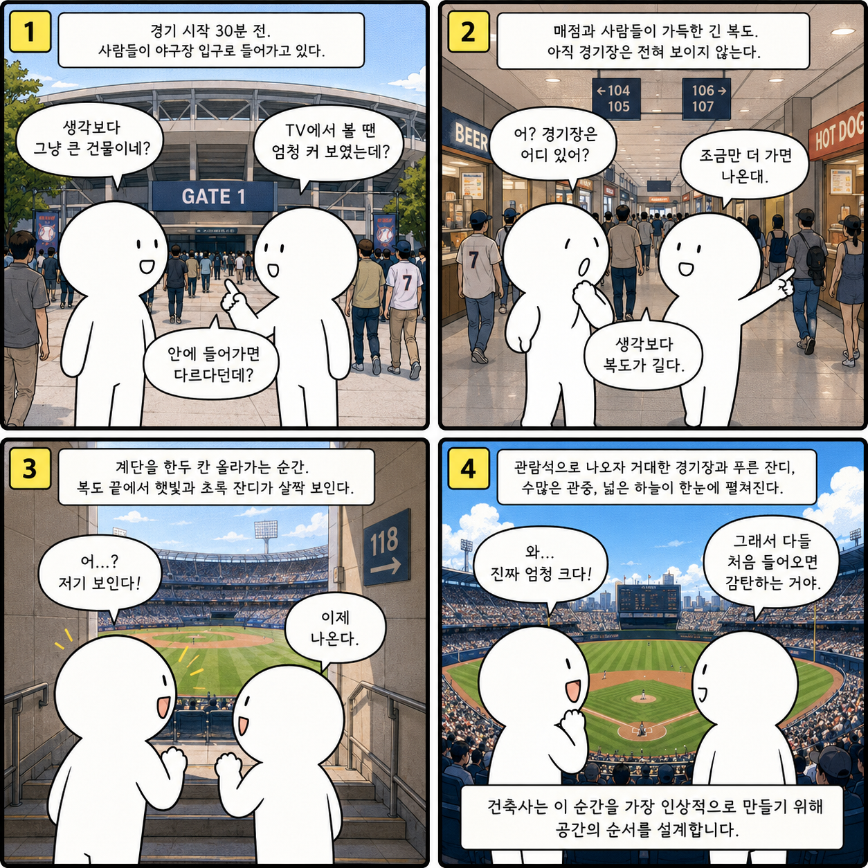 야구장 관람 웹툰