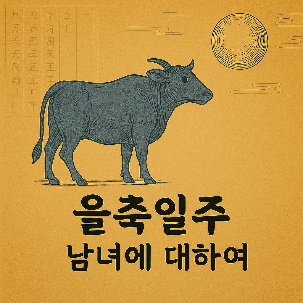 겨울 흙 속에 뿌리내린 푸른 생명 — 을축일주(乙丑日柱) 남녀에 대하여