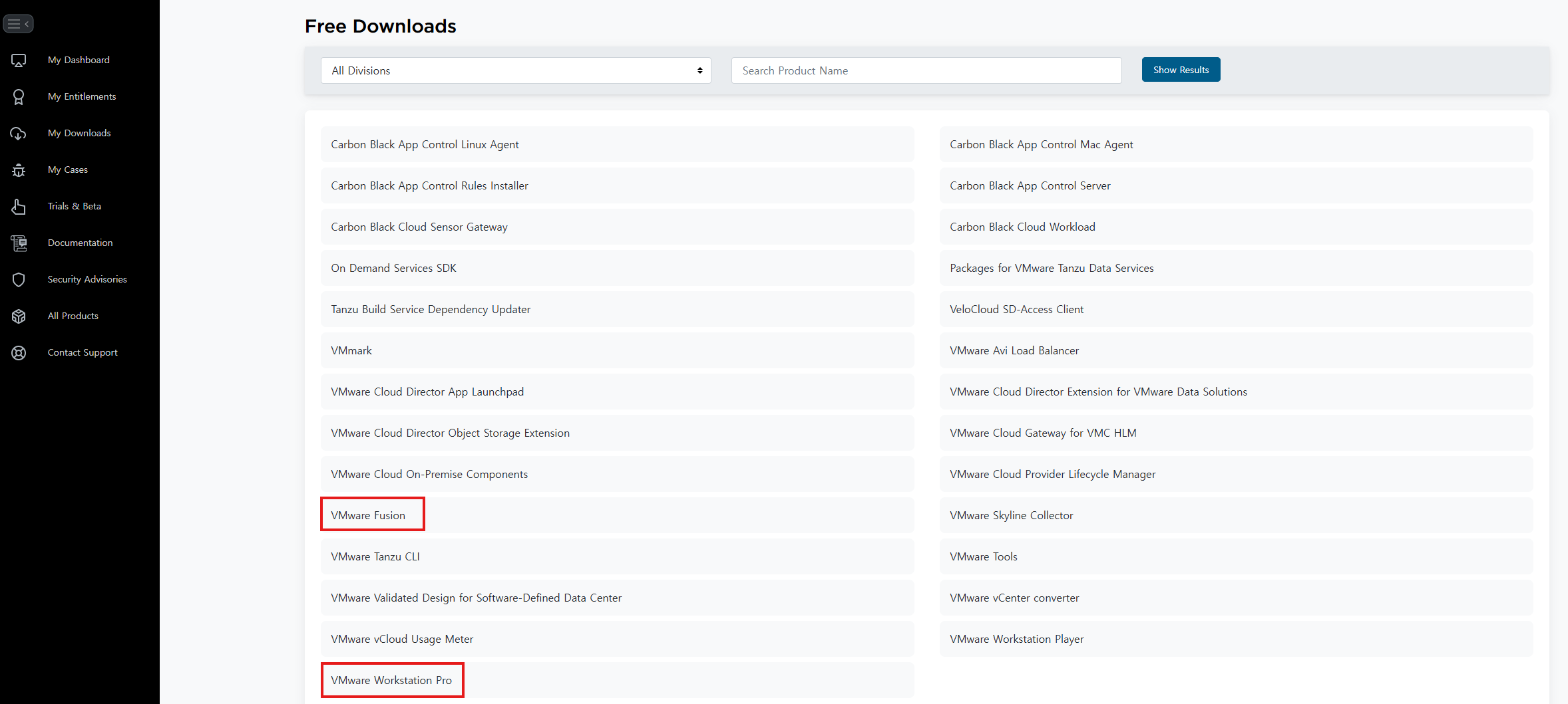 broadcom vmware fusion workstation