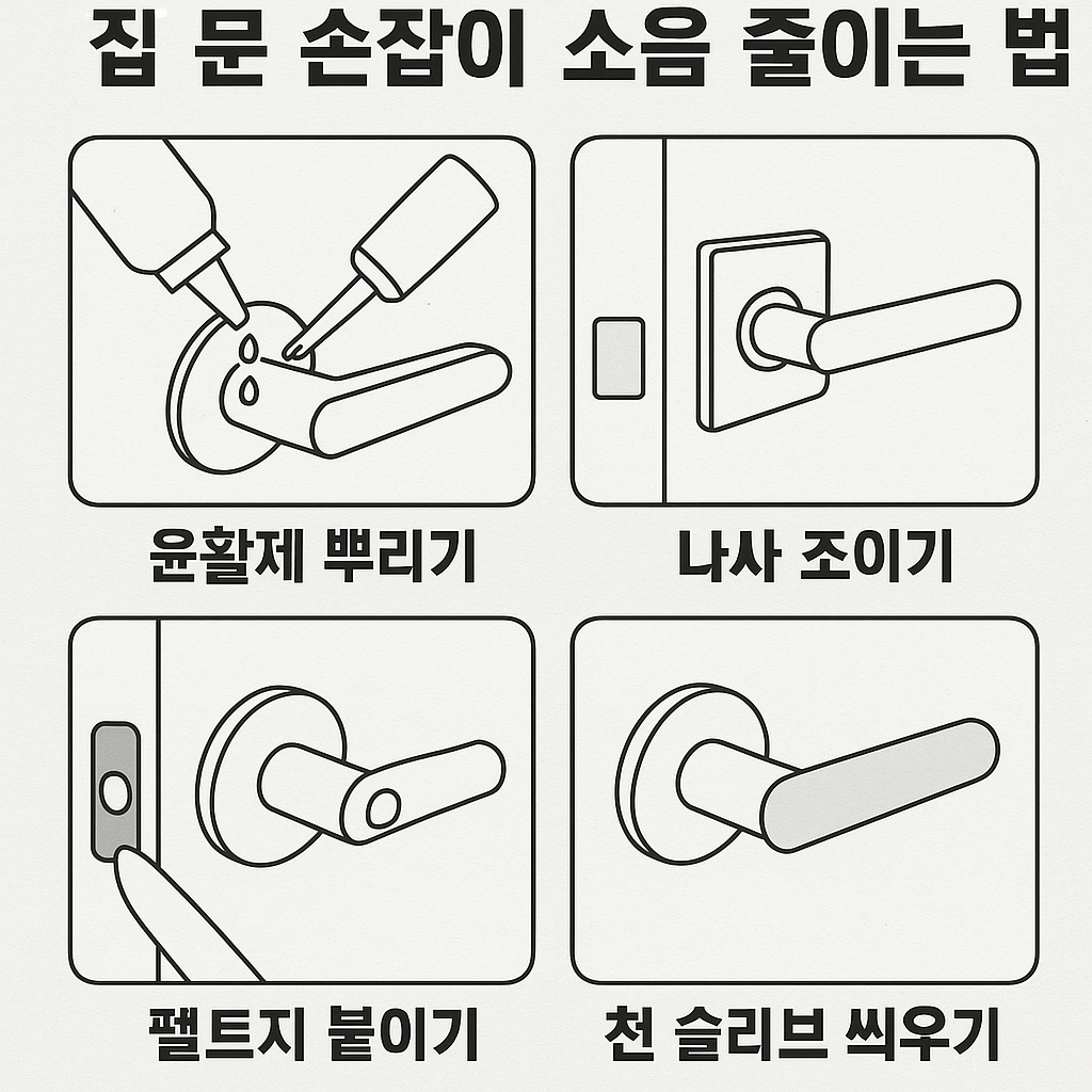 집 문 손잡이 소음 줄이는 법