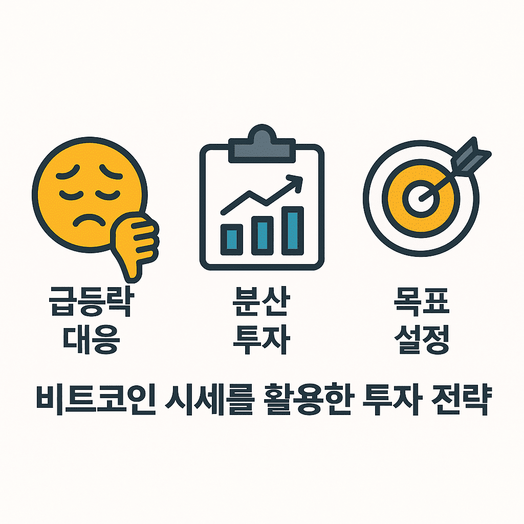 비트코인 시세를 활용한 투자 전략 인포그래픽