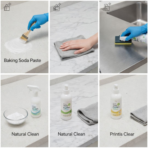 주방 조리대 얼룩 제거, 재질별 깨끗하게 관리하는 방법