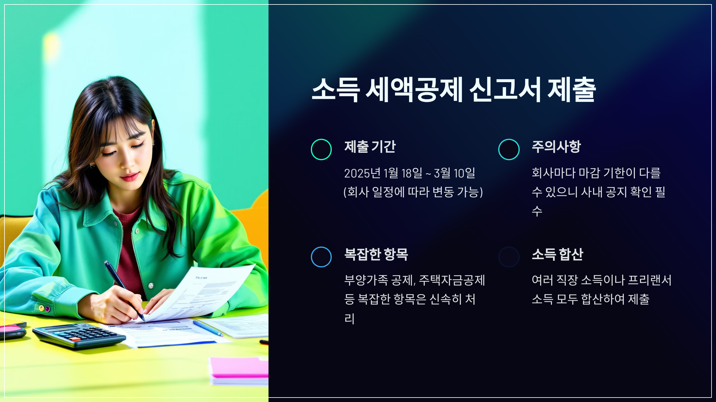 소득 세액공제 신고서 제출