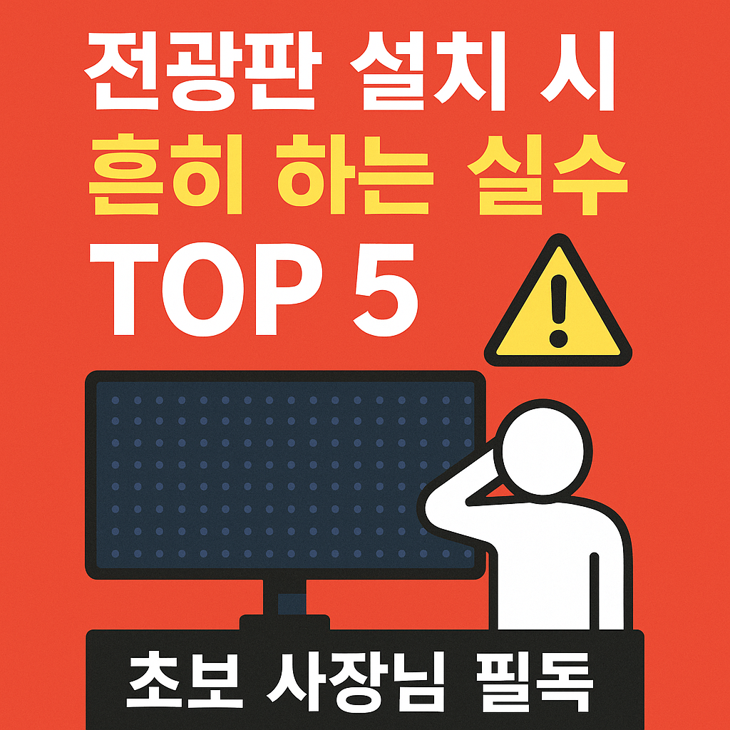 전광판 설치 시 흔히 하는 실수 TOP5