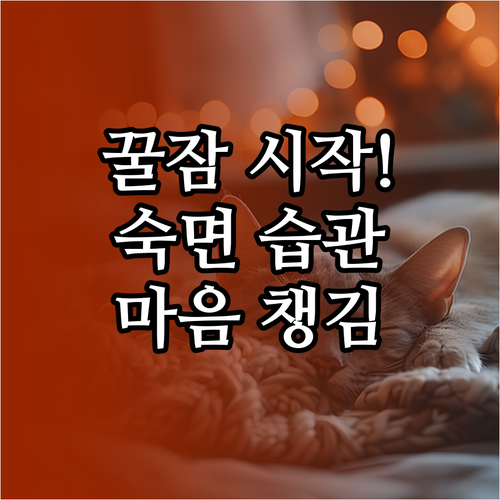 오늘부터 꿀잠 시작! 숙면 돕는 생활..
