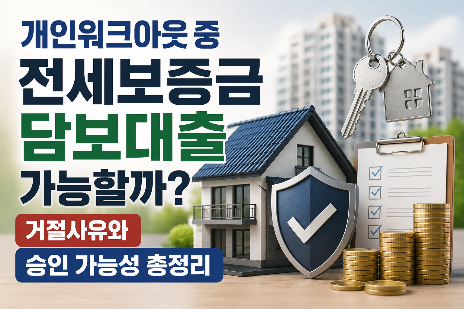 개인워크아웃 중 전세보증금 담보대출 가능할까 거절사유와 승인 가능성 총정리 관련 사진