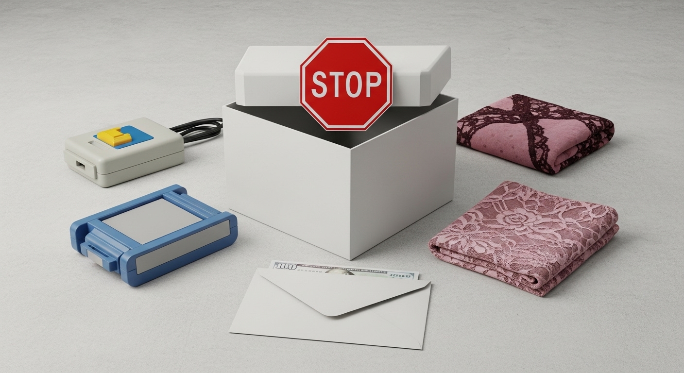 피해야 할 선물 예시들: 저렴한 일반 선물, 너무 개인적인 물건, 현금 봉투. 선물 시 주의사항을 나타냅니다.