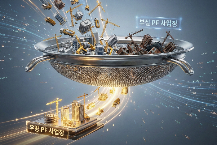 금융 당국의 엄격한 사업성 평가를 통한 PF 사업장 옥석 가리기 과정.