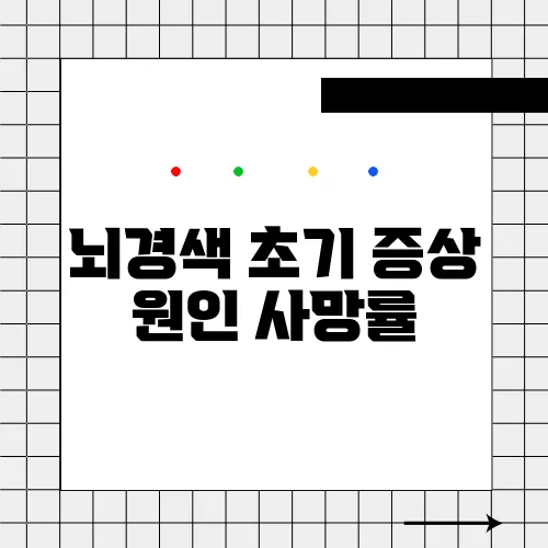 뇌경색 초기 증상 원인 사망률