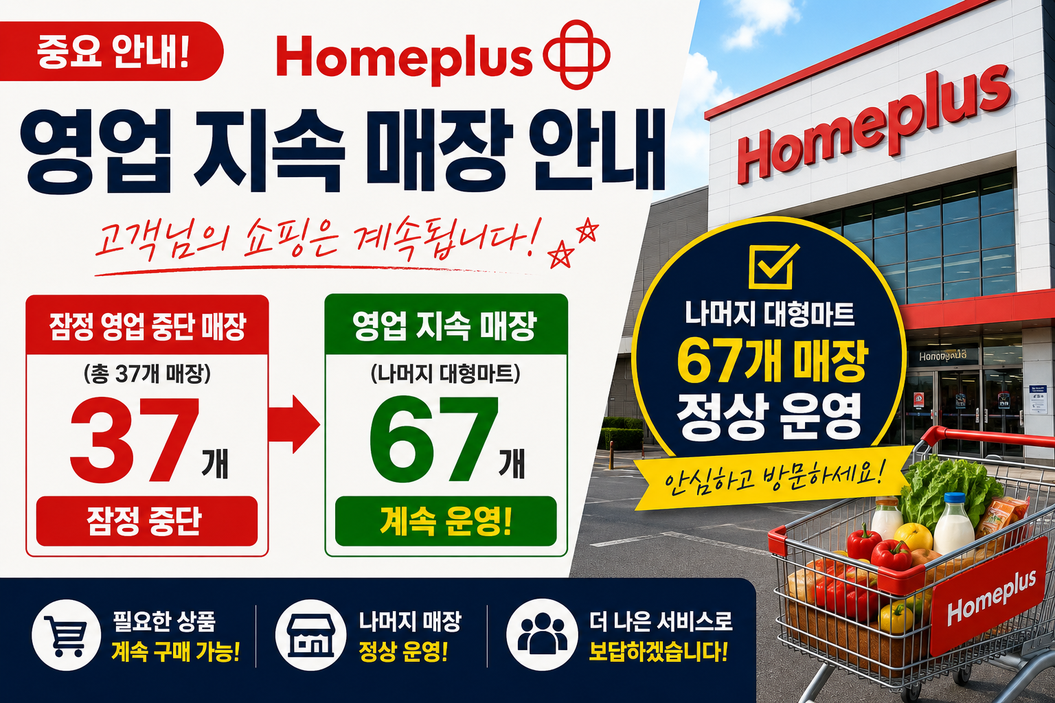 영업 지속 매장 안내