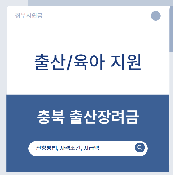 충북 출산장려금