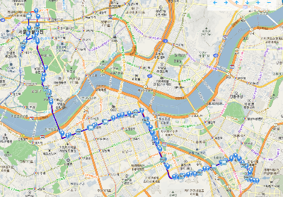 401번버스 노선도