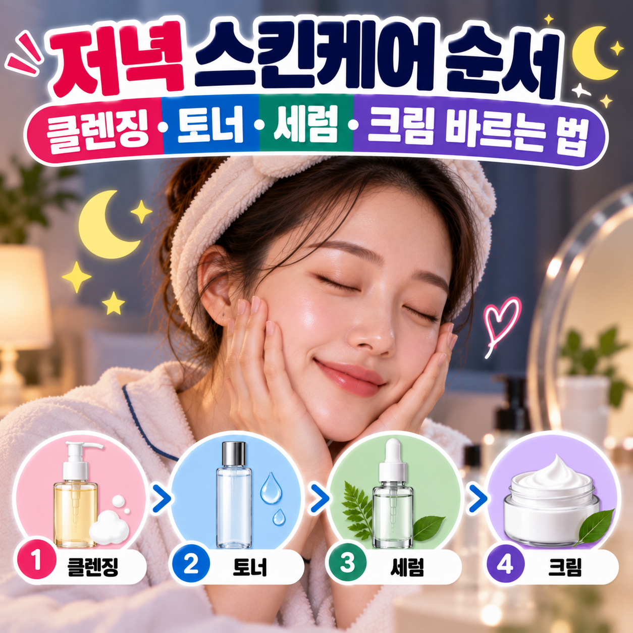 저녁 스킨케어 순서